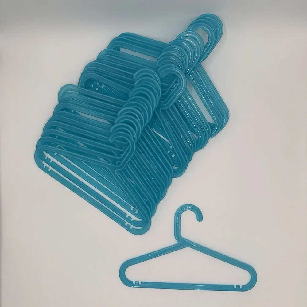 IKEA BAGIS Childrens Clothes Hangers Anna Efverlund Blue Lot of 23 Vintage Y2K